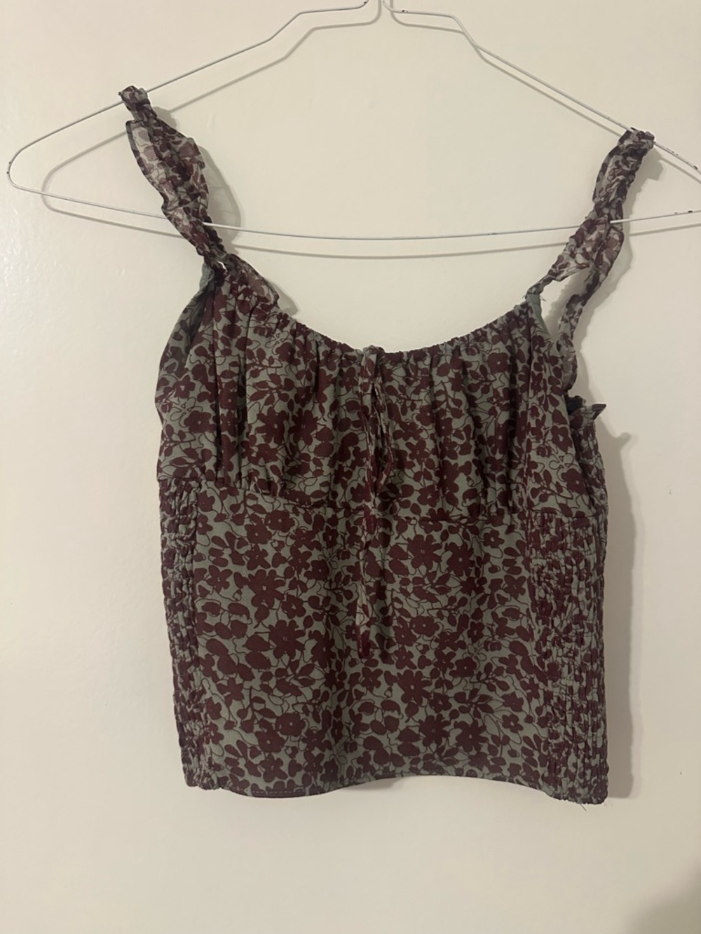 Heartloom Olive and Brown Floral Camisole